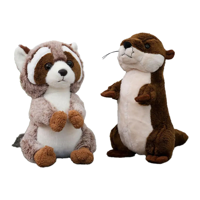 Kuscheltiere Waschbär und Otter 25cm