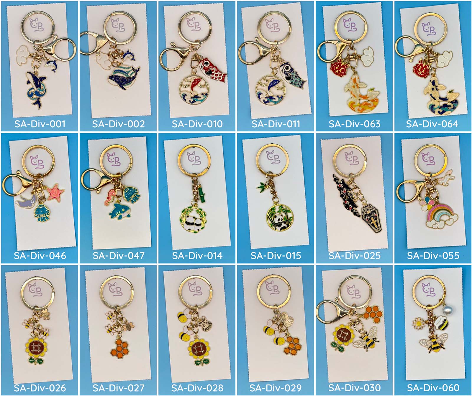 Schlüsselanhänger Tiere (Metall) (2)