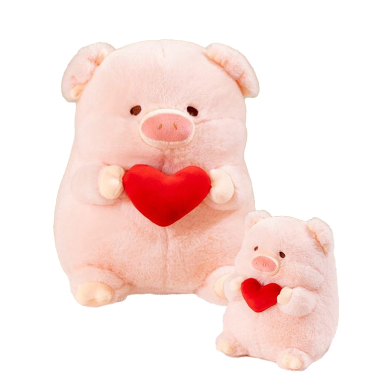 Kuscheltier Schweinchen mit Herz 