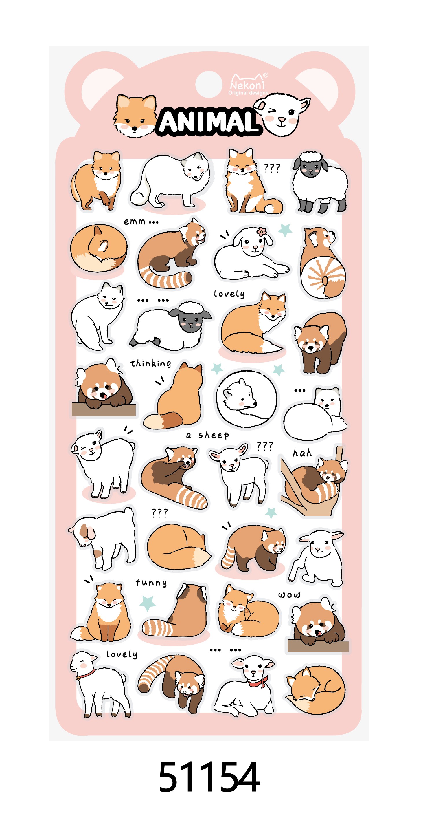 Stickerbogen cute Animals