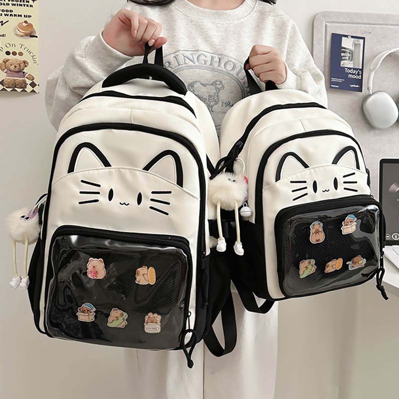 ITA Bag - Rucksack mit Katzengesicht in zwei Größen