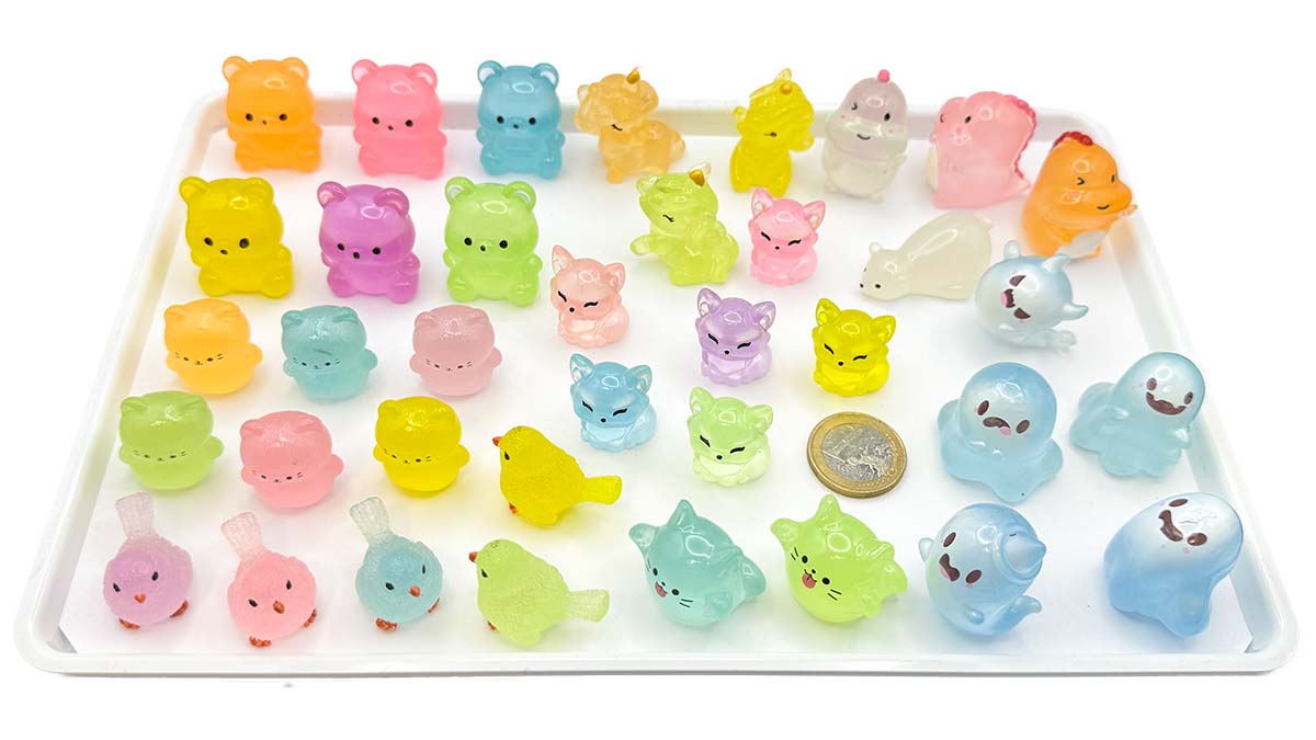 Figur/Glücksbringer (Bär / Fuchs / Katze/ Geist / Vogel / Einhorn)