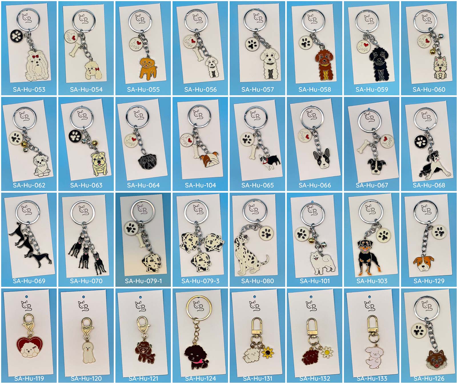 Schlüsselanhänger Hunde (Metall) (3)