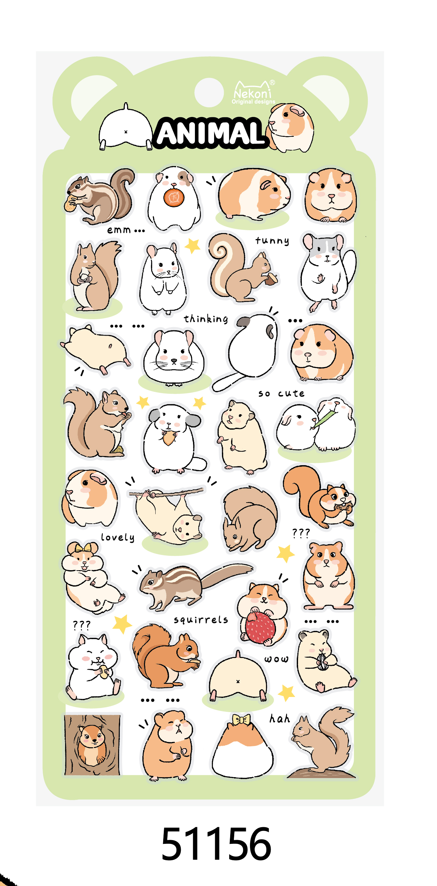 Stickerbogen cute Animals