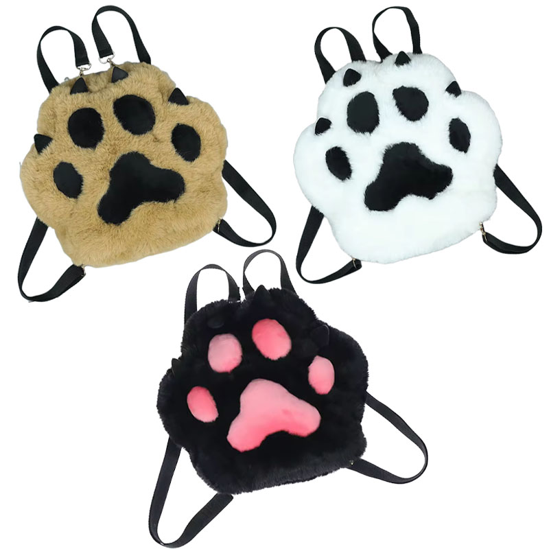 flauschige Pfotentasche (Rucksack/Umhängetasche und mehr)