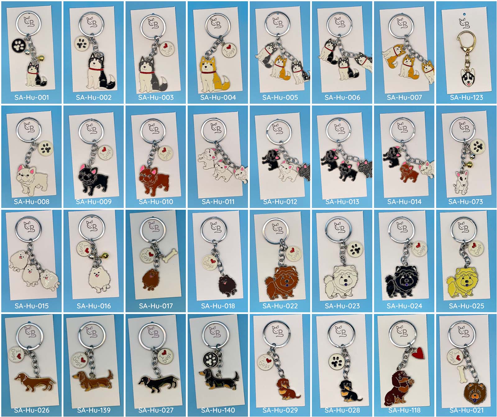 Schlüsselanhänger Hunde (Metall) (1)