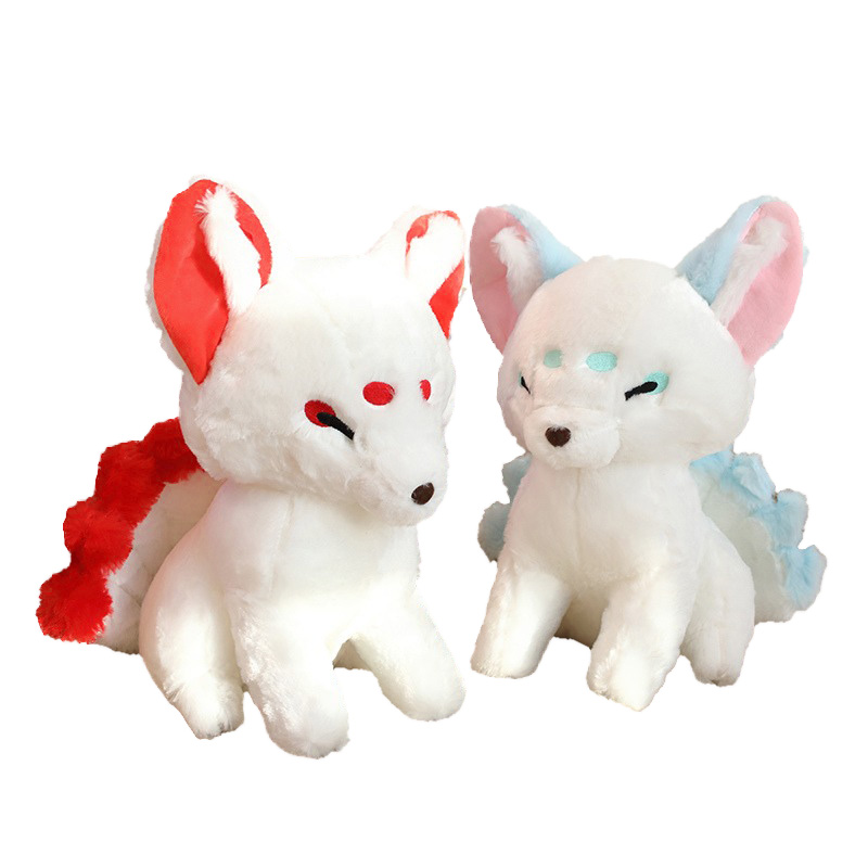 Plüschtier weißer Kitsune Fuchs