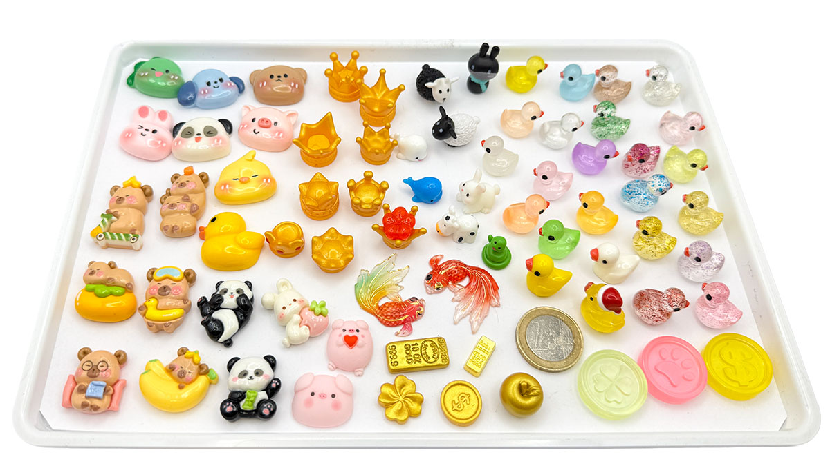 Figur/Glücksbringer (klein / Gold / Enten)